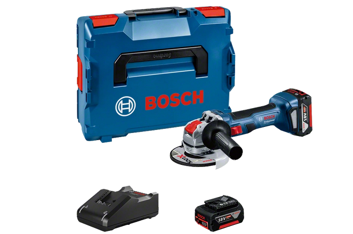 Bosch Meuleuse d'angle sans fil brushless Professional 125mm GWX 18V-7 18V Li-ion PowerShare 2 x 4Ah