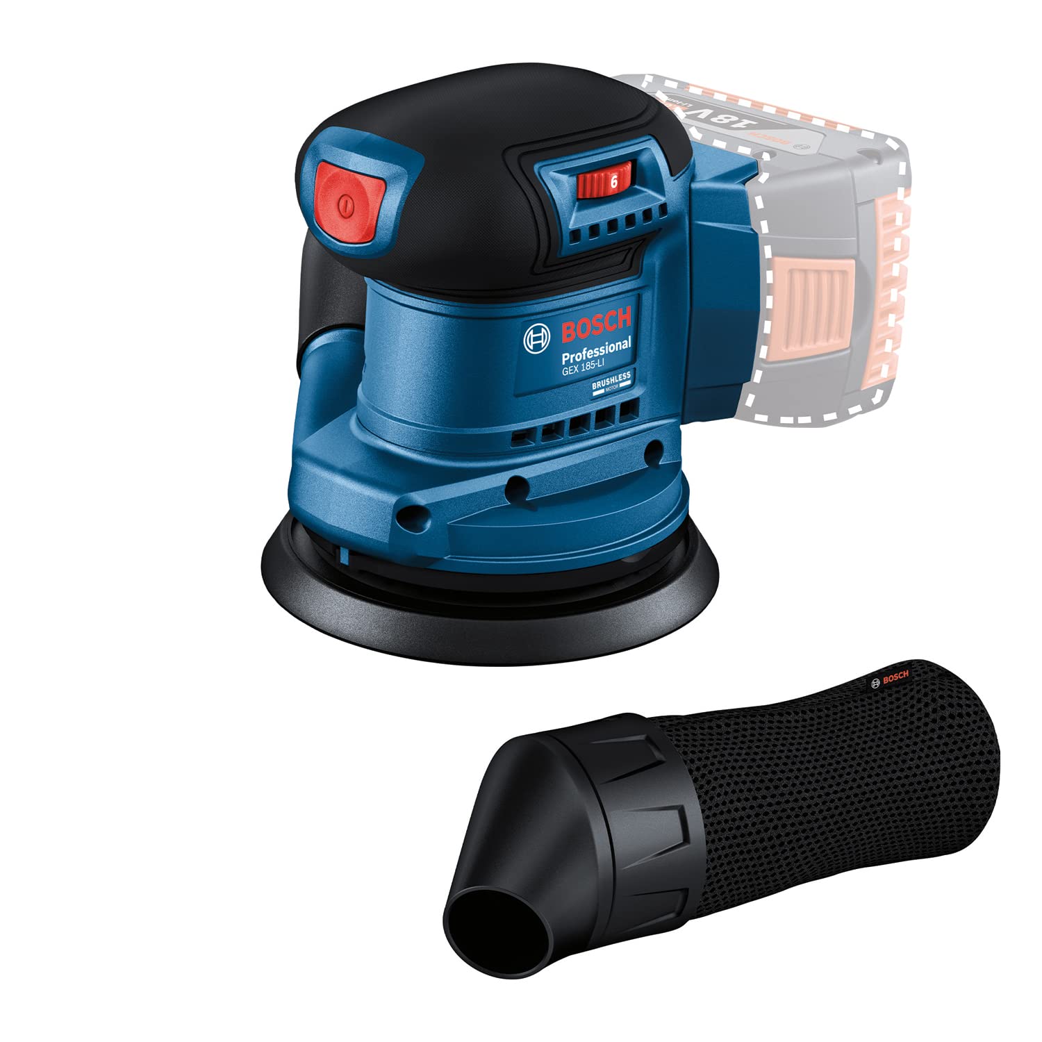 Bosch Akku-Exzenterschleifer GEX 185-LI Professional solo