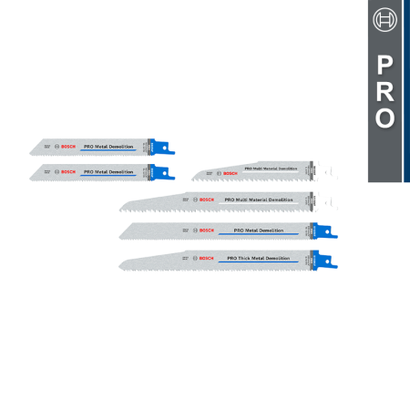 Bosch Lot de 6 lames de scie sabre PRO Demolition