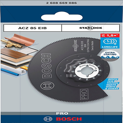 Bosch Lame de scie plongeante pour outil multifonction Pro ACZ 85 EIB Starlock bois, métal et plastique
