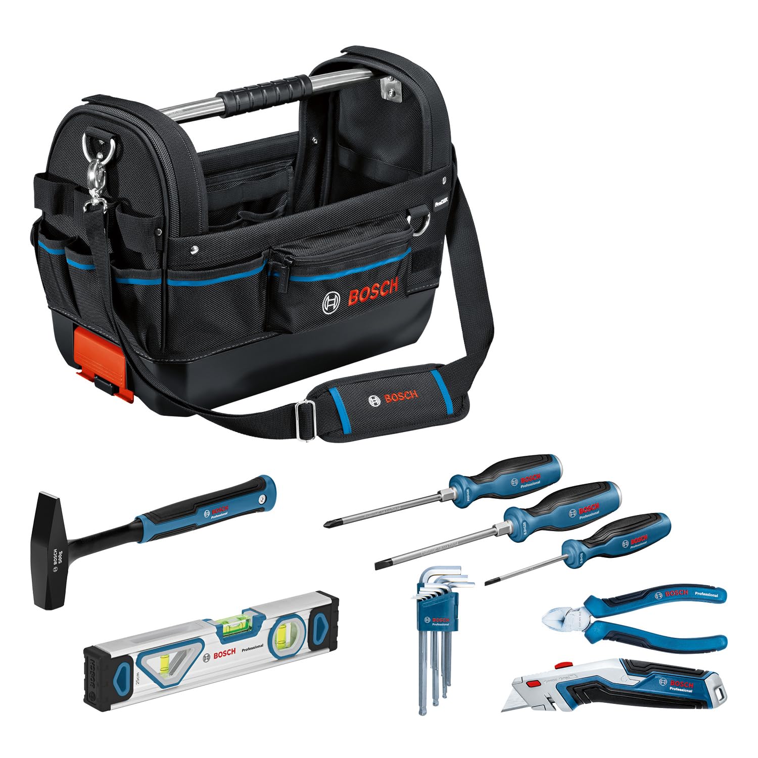 Bosch Werkzeugtasche GWT 20 et Handwerkzeug-Set Professional