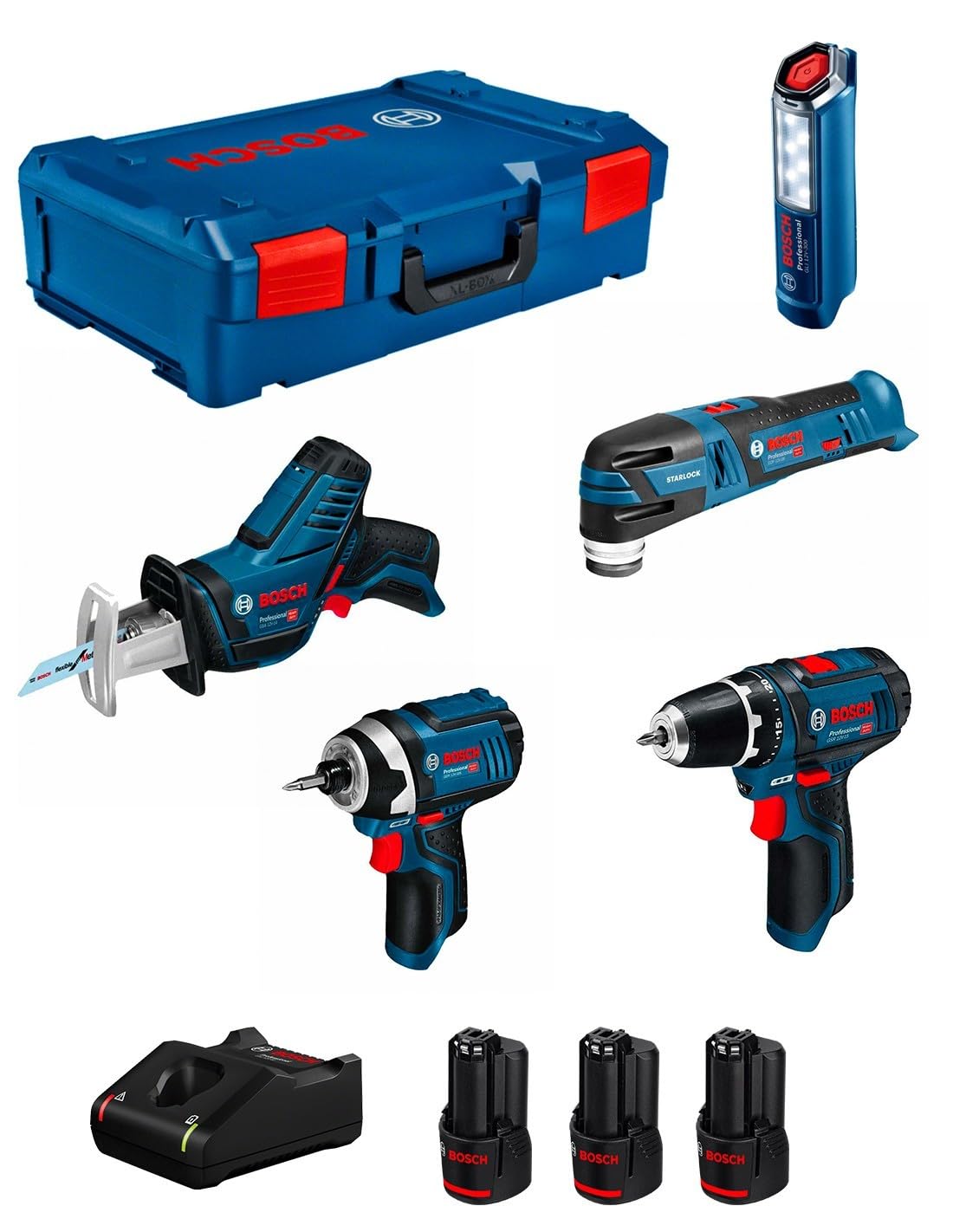 Bosch Werkzeug-Set 12Volt 5-teilig