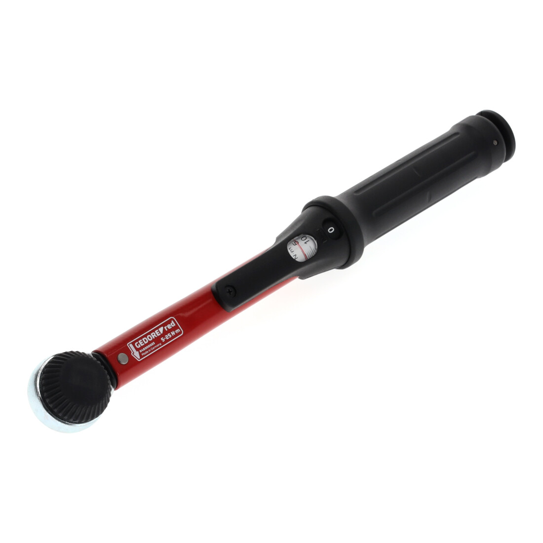 GEDORE Gedore red Clé dynamométrique pour filetages gauches et droits, 1/4 pouce, 5-25 Nm, tube en acier, rouge/noir