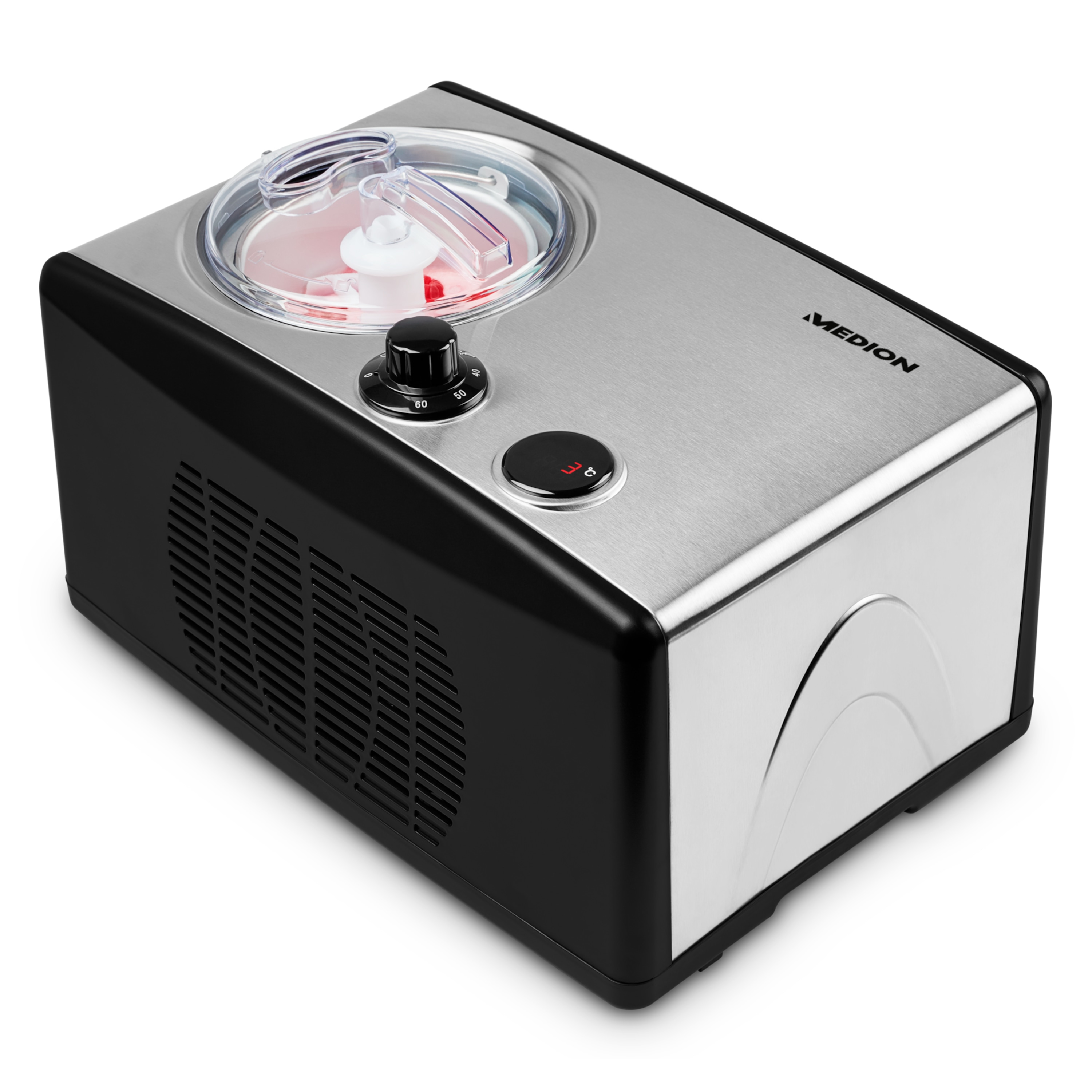 Medion LIFE Eismaschine MD 18387 (schwarz/edelstahl