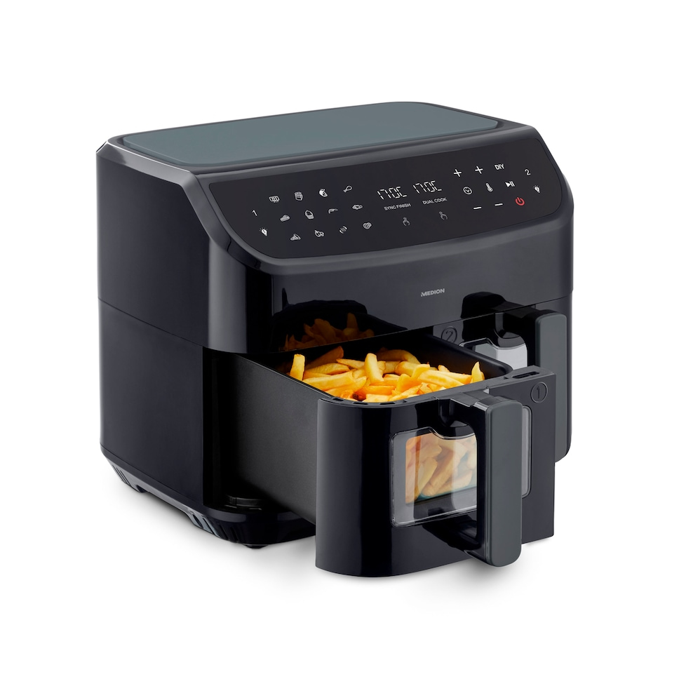 Medion Doppel HeiÃluftfritteuse Life P20 MD11760 XXL (schwarz