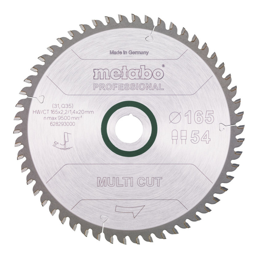Metabo MultiCutProf 165x20 54FZ/TZ 5°