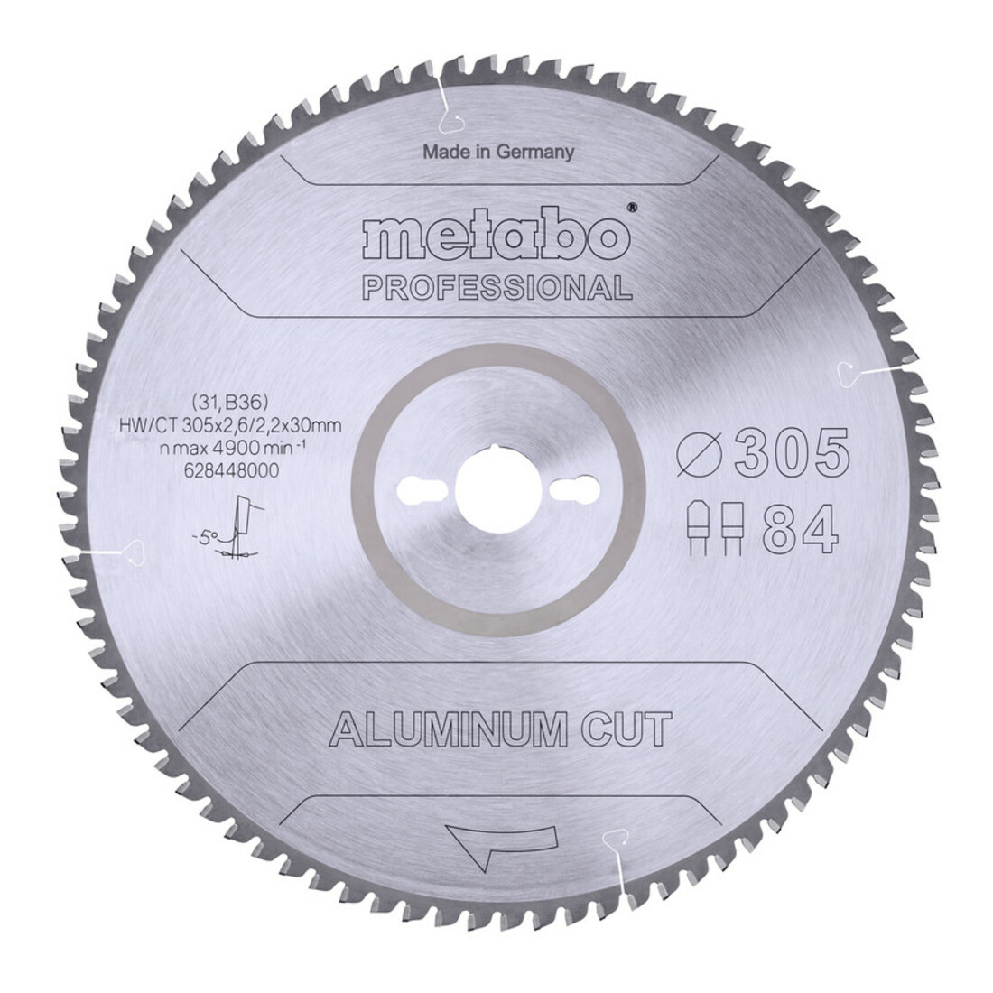 Metabo AluminiumCutProf 305x30 84FZ/TZ 5°neg