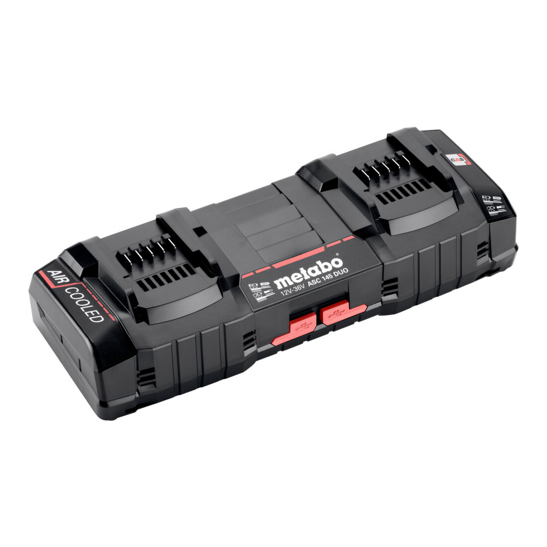 Metabo Double chargeur rapide universel ASC 145 DUO, 12-36 V, « AIR COOLED », EU (627495000)