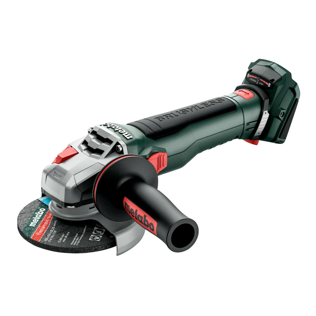 Metabo Meuleuse d'angle sans fil WB 18 LT BL 11-125 Quick avec frein, écrou rapide, batterie pivotante ; metaBOX 165 L