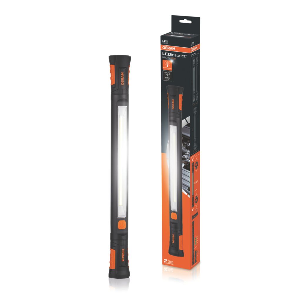 OSRAM Lampe d'inspection à LED rechargeable LEDInspect UTILITY1000, noir/orange, 1000lm