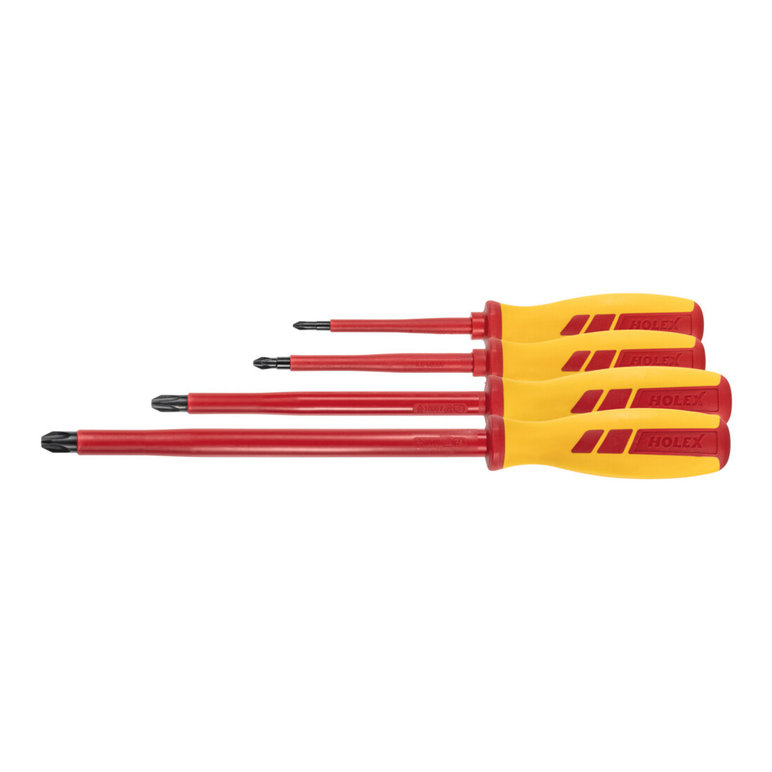 HOLEX Holex Jeu de tournevis pour Phillips 100% isolé, Nombre de tournevis: 4