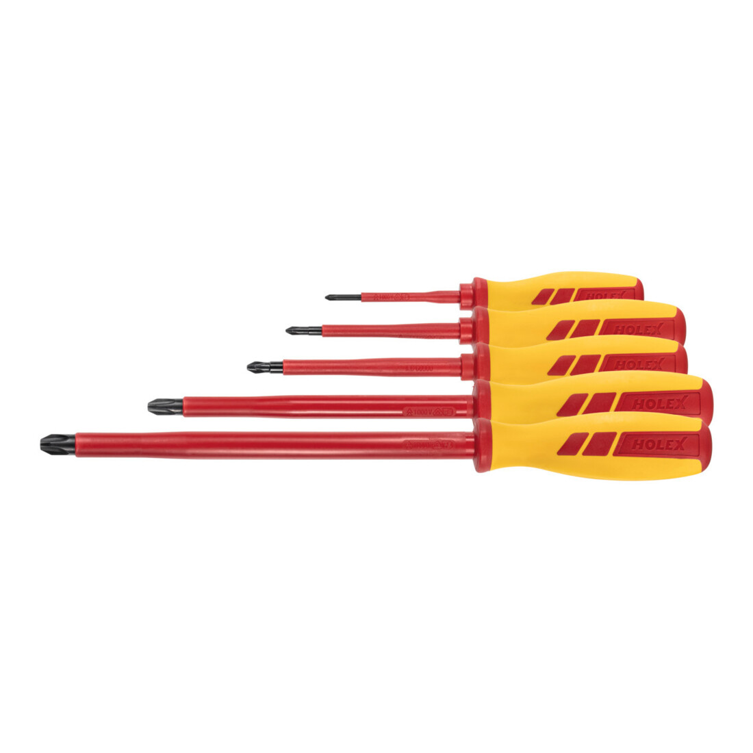 HOLEX Holex Jeu de tournevis pour Phillips 100% isolé, Nombre de tournevis: 5