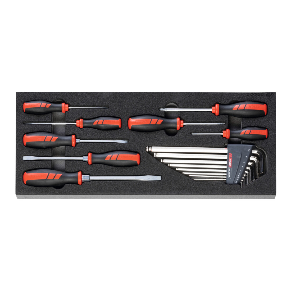 HOLEX Holex Jeu de clés mâles coudées 6 pans / tournevis, Nombre d'outils: 17