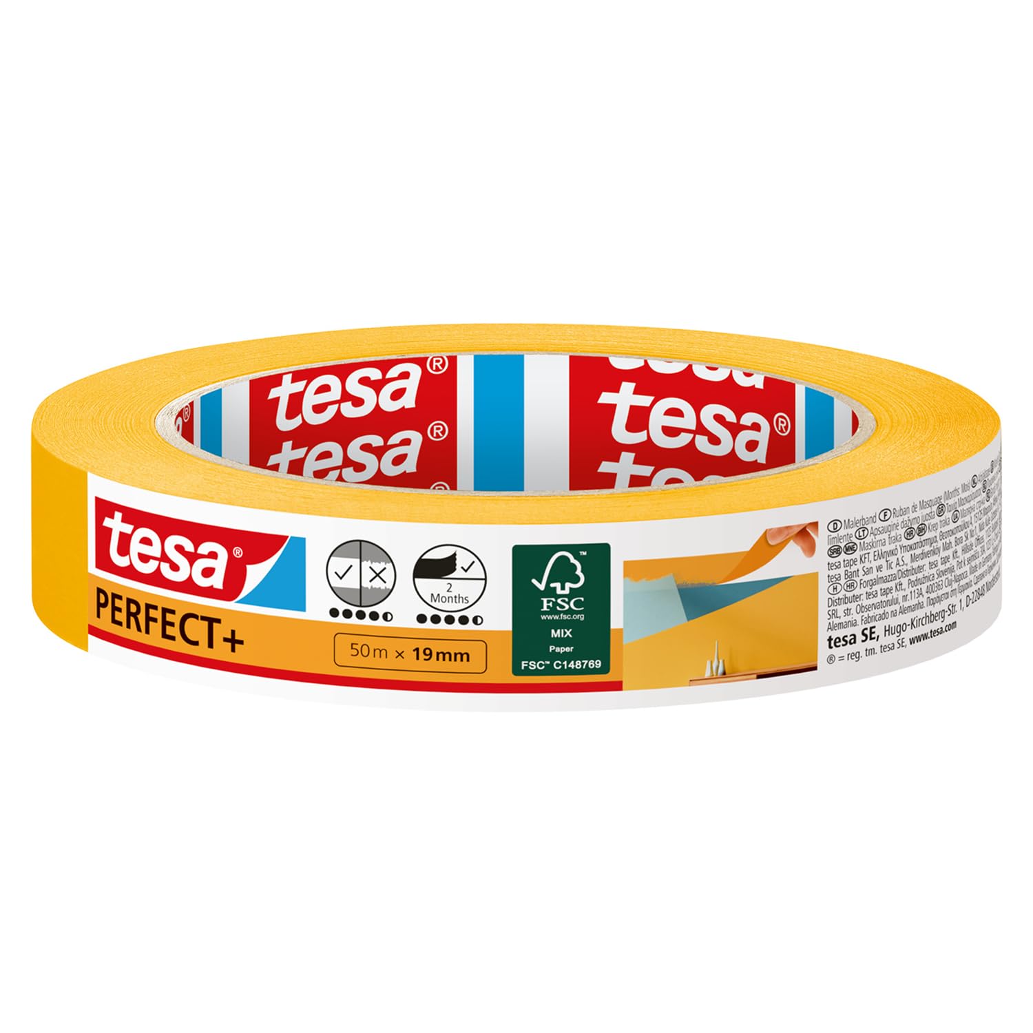 TEAC tesa Malerband Perfect+ 50m x 19mm