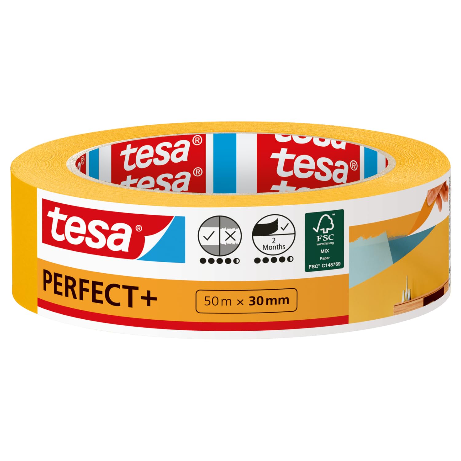 TEAC tesa Malerband Perfect+ 50m x 30mm