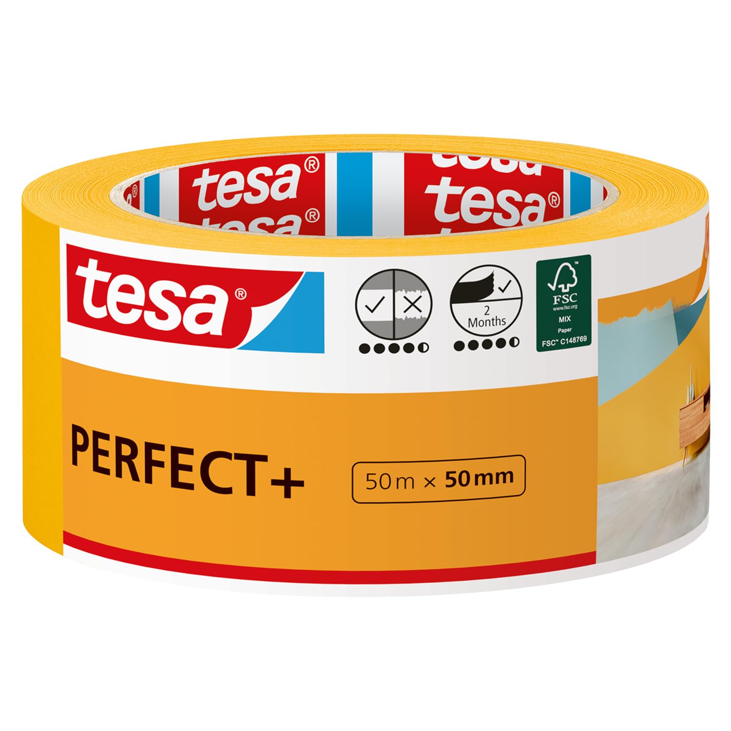 TEAC tesa Malerband Perfect+ 50m x 50mm