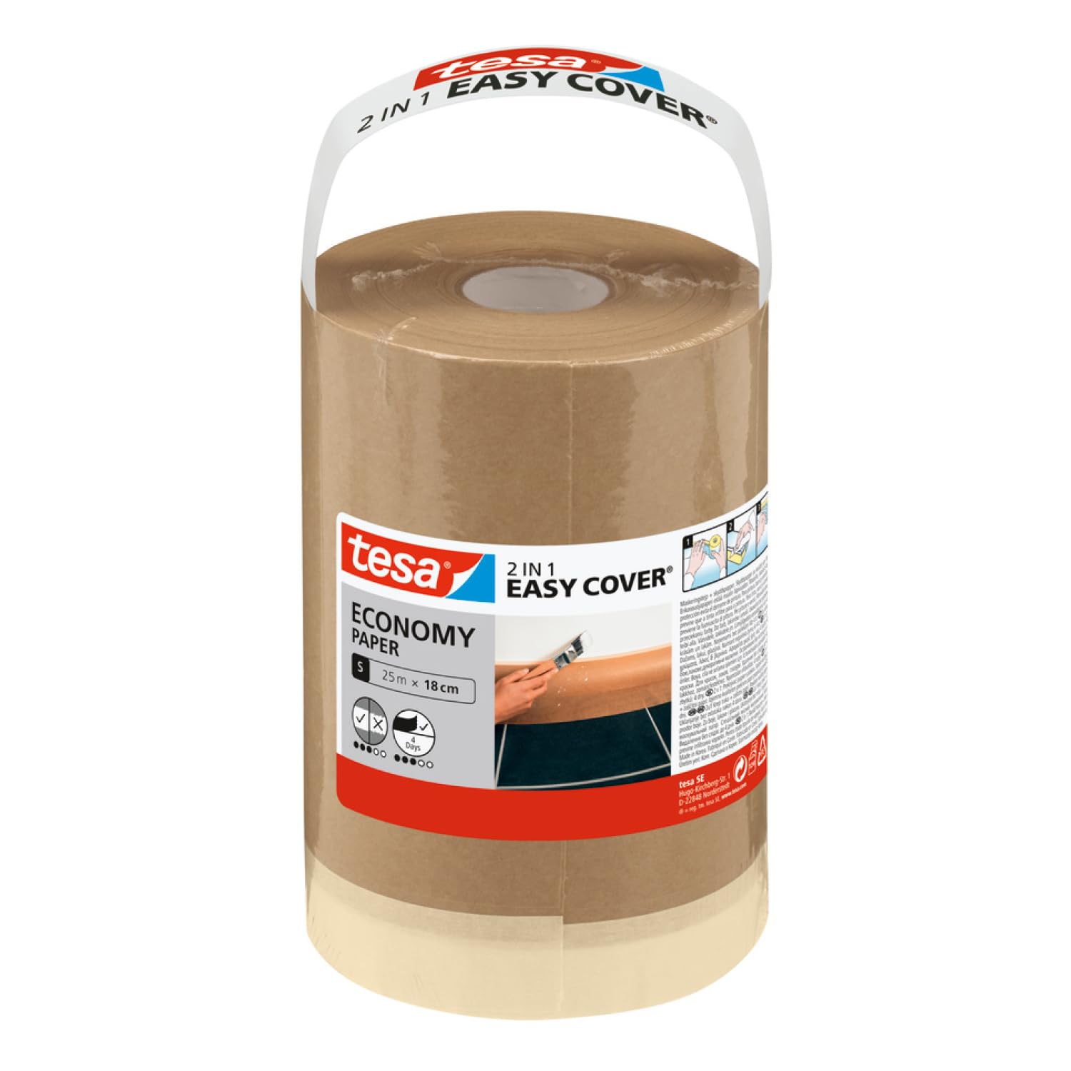 TEAC tesa Easy Cover Economy Papier Nachfüllung S 25m x 18cm