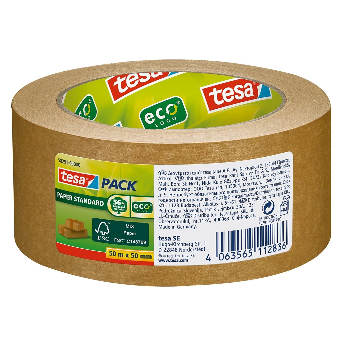 TEAC tesapack Papier Standard ecoLogo braun -Packband-