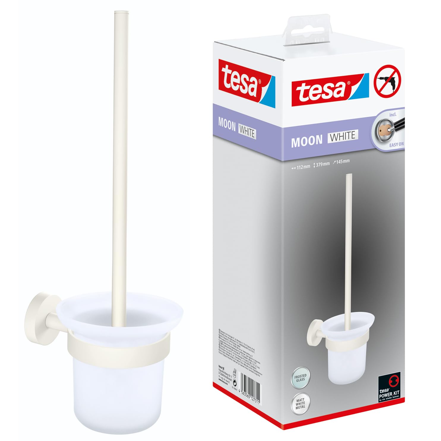 TEAC tesa MOON WHITE WC-Bürstengarnitur zum Kleben