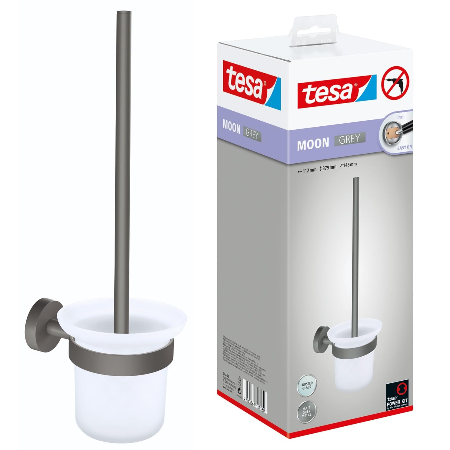 TEAC tesa MOON GREY WC-Bürstengarnitur mattgrau