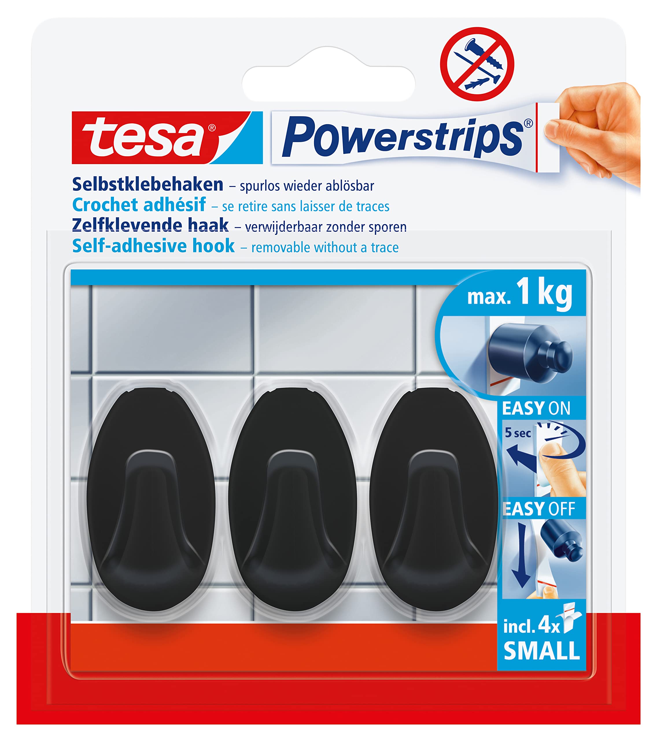 TEAC tesa Powerstrips Haken Small Oval