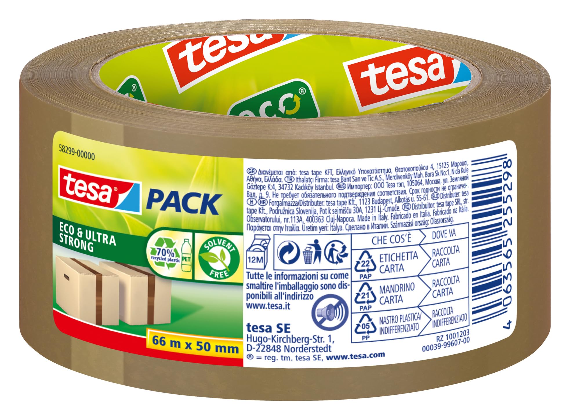 TEAC tesapack ECO & Ultra Strong 66m 50mm, braun