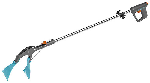 GARDENA Pince à déchets 4 en 1 avec 2 brosses amovibles