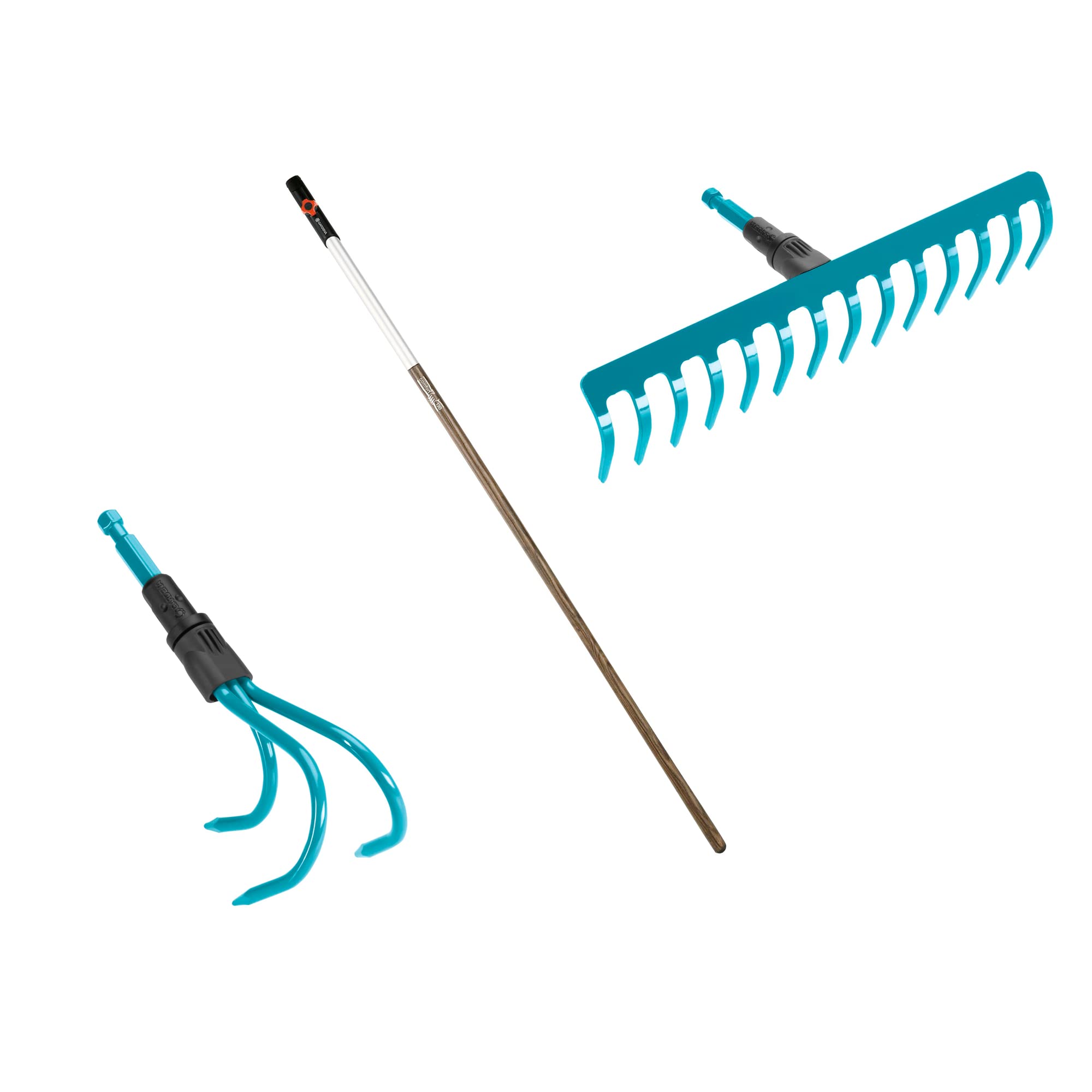 GARDENA cs-Bodenpflege Set (Rechen + Grubber + Stiel)