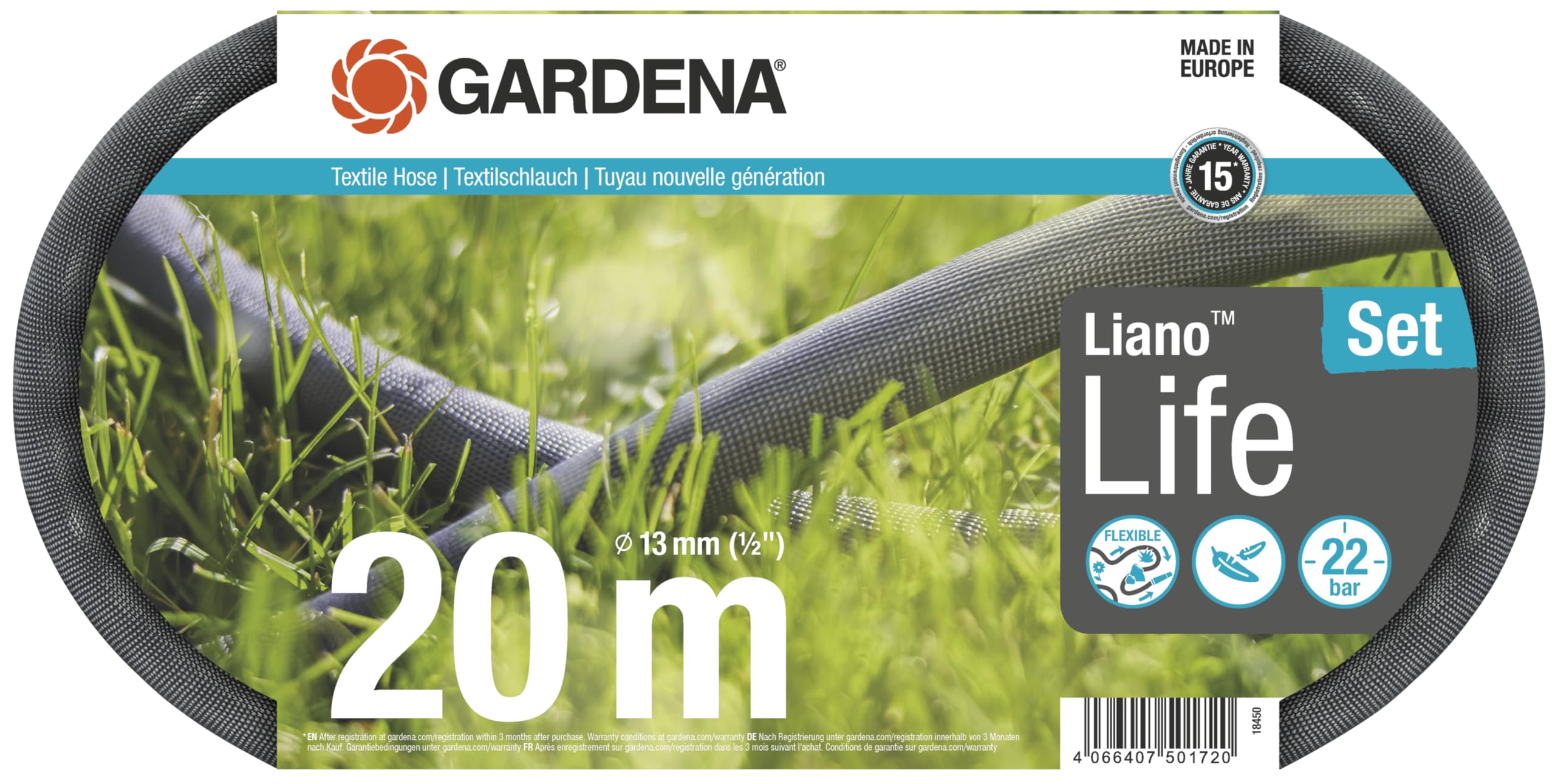 GARDENA Textilschlauch LianoÖ Life 1/2
