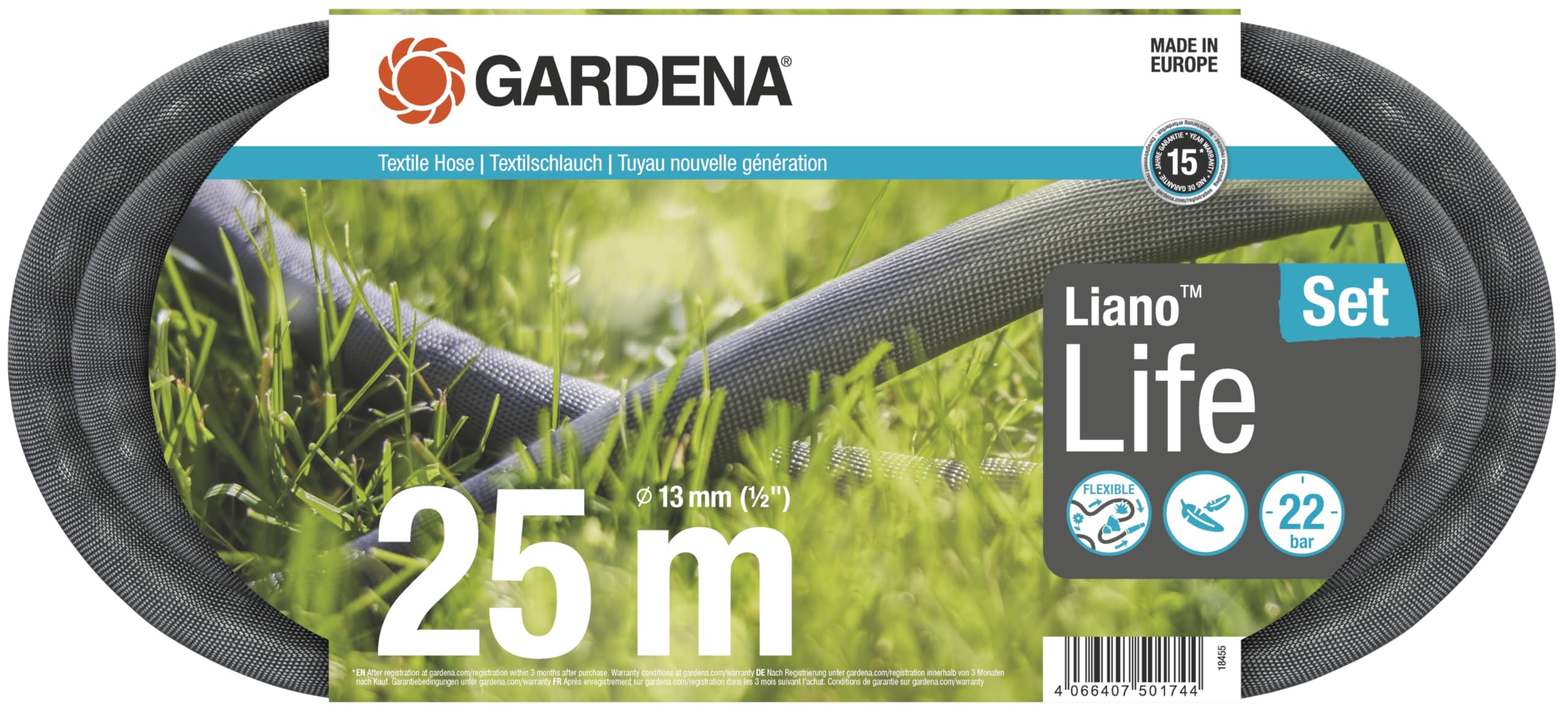 GARDENA Textilschlauch LianoÖ Life 1/2