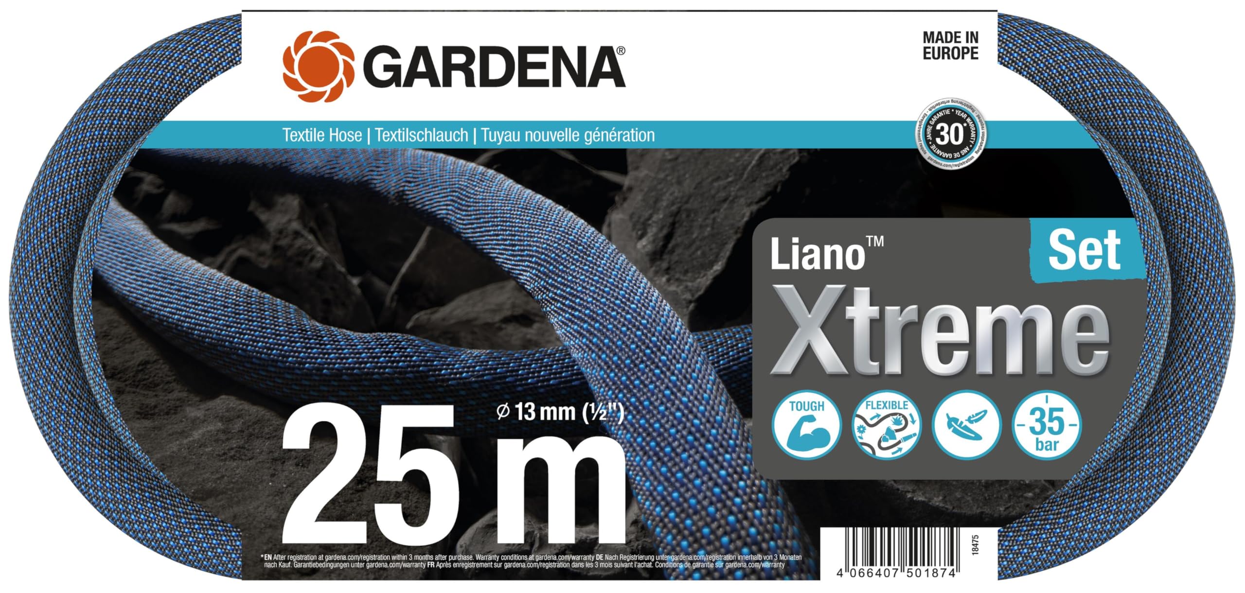 GARDENA Textilschlauch LianoÖ Xtreme 1/2