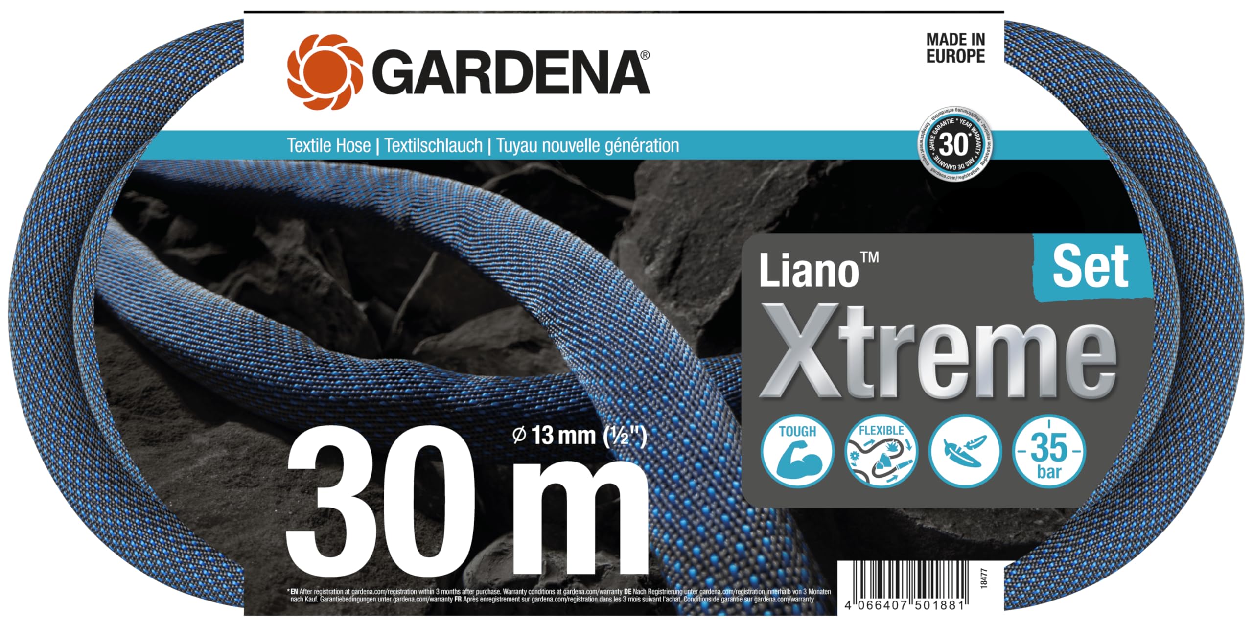 GARDENA Textilschlauch LianoÖ Xtreme 1/2