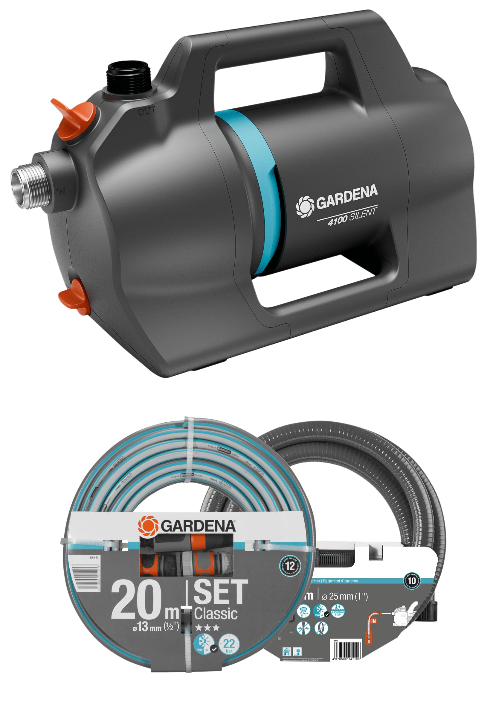 GARDENA Gartenpumpe 4200 Silent Set