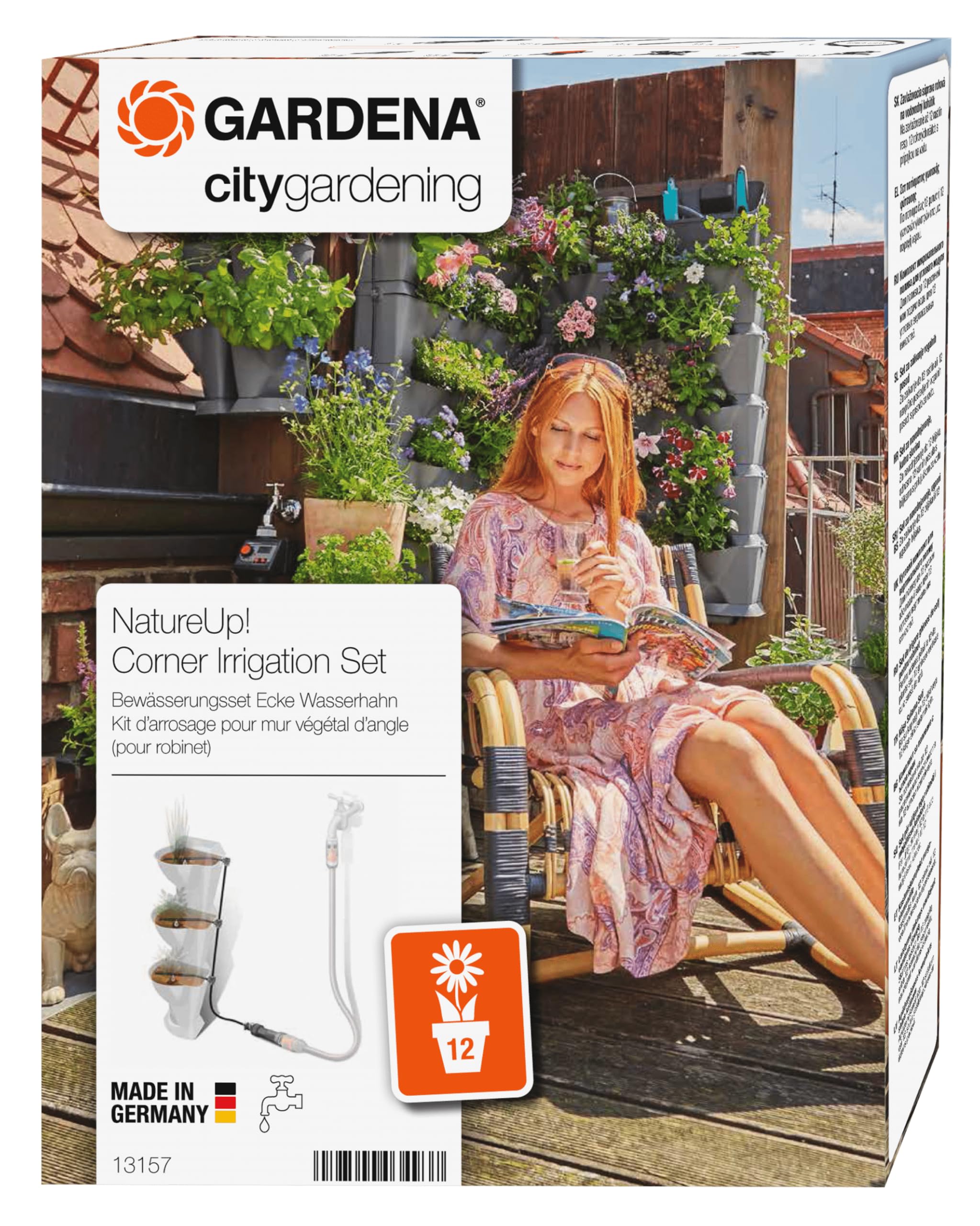 GARDENA NatureUp! Bewässerungsset Ecke (zum Embout an den Wasserhahn)