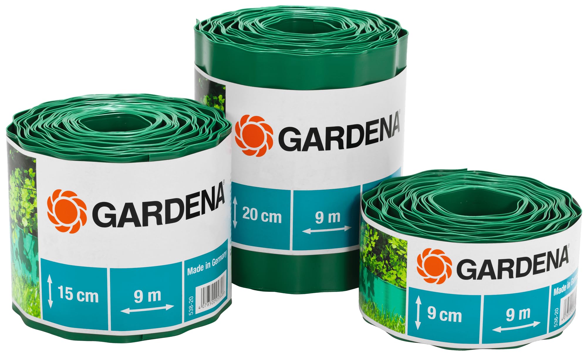 GARDENA Raseneinfassung grün Rolle 15 cm hoch 9 m lang