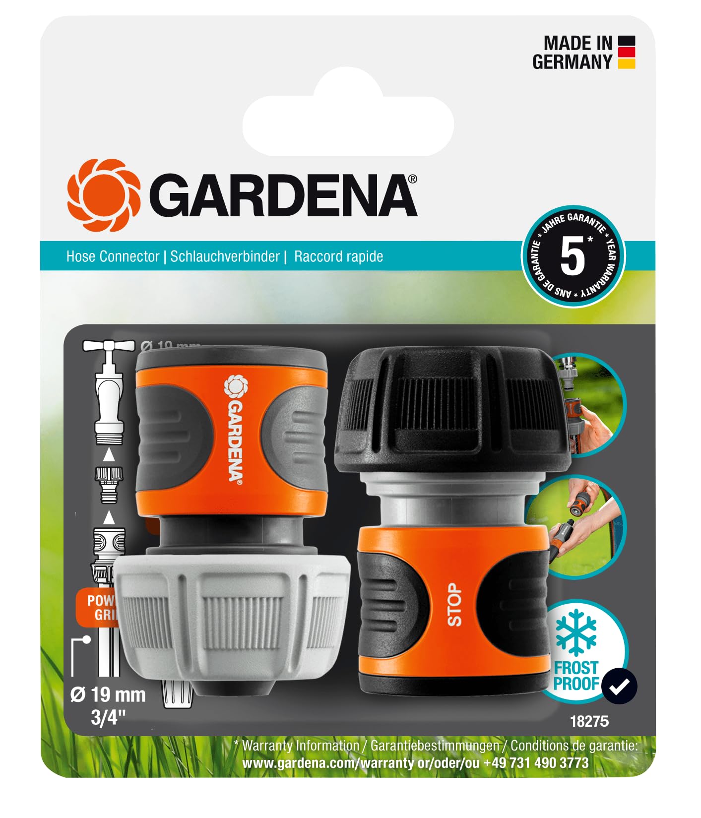 GARDENA Schlauchverbinder-Satz 19 mm (3/4