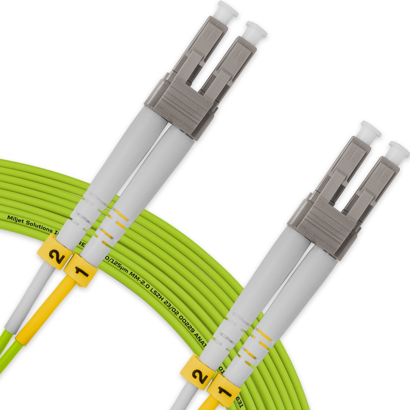 ekivalan Jarretière zip 2,0mm OM5 50/125 SC-UPC/SC-UPC LSZH lime 20m