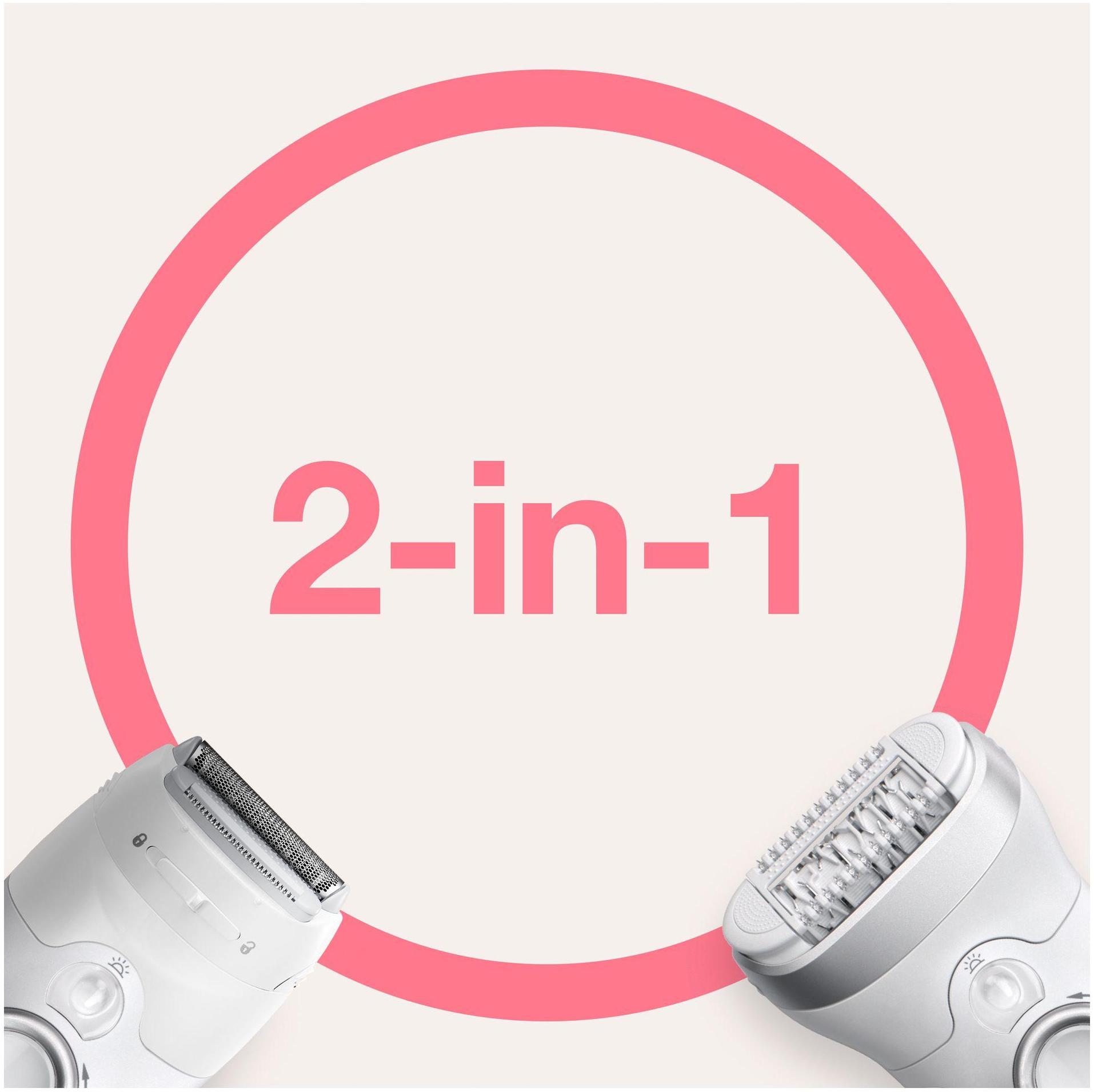 Braun epilateur électrique silk-epil 9-705 2-en-1