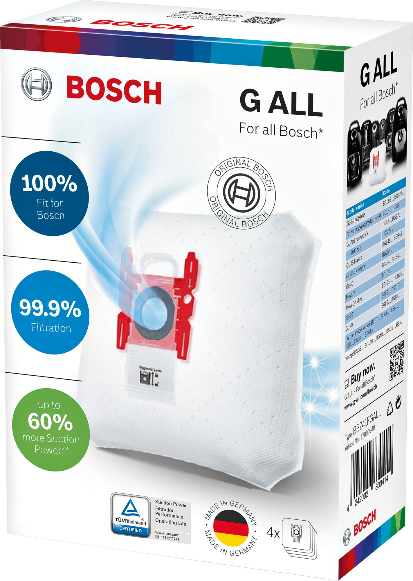Bosch Staubsaugerbeutel (4+1) Typ GALL