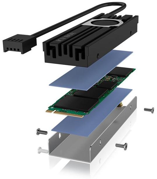 ICY BOX Refroidisseur pour SSD M.2 avec ventilateur