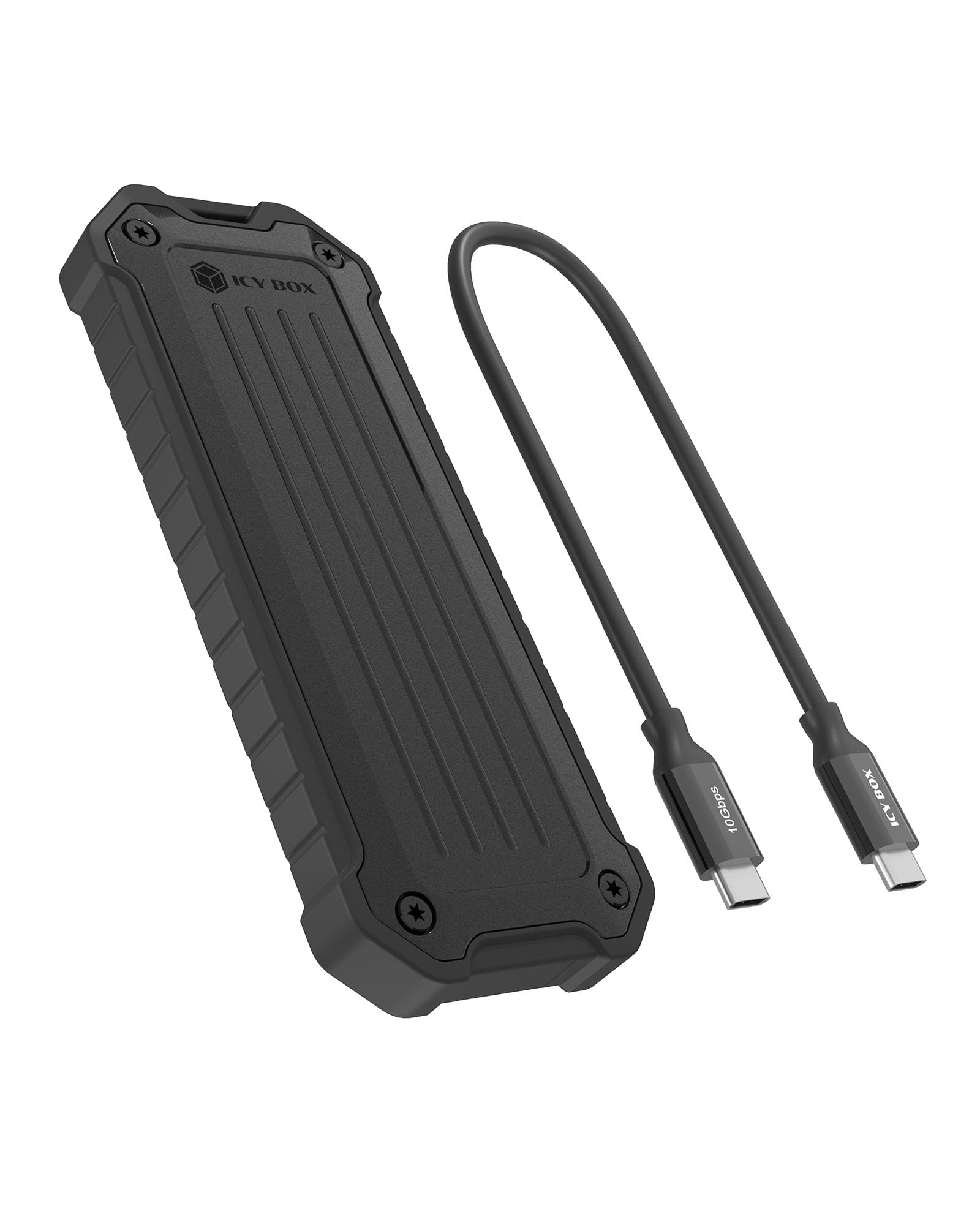 ICY BOX Geh. IcyBox für NVMe M.2/SATA SSD 10Gbps USB3.2 GEN2 Type-C