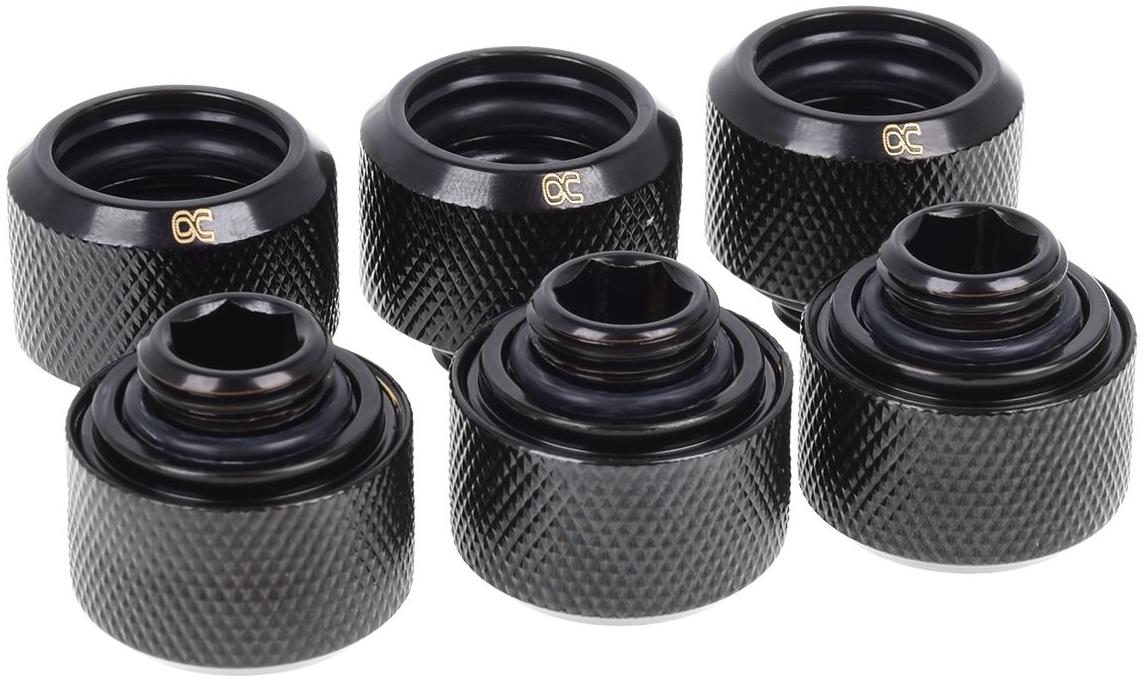 Alphacool Lot de 6 Raccords à compression pour Tube Ø16mm - G1/4