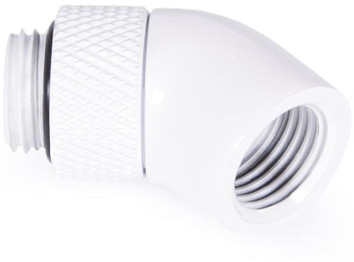 Alphacool Eiszapfen Winkeladapter 45 Degres drehbar G1/4 AG sur G1/4 IG - blanc