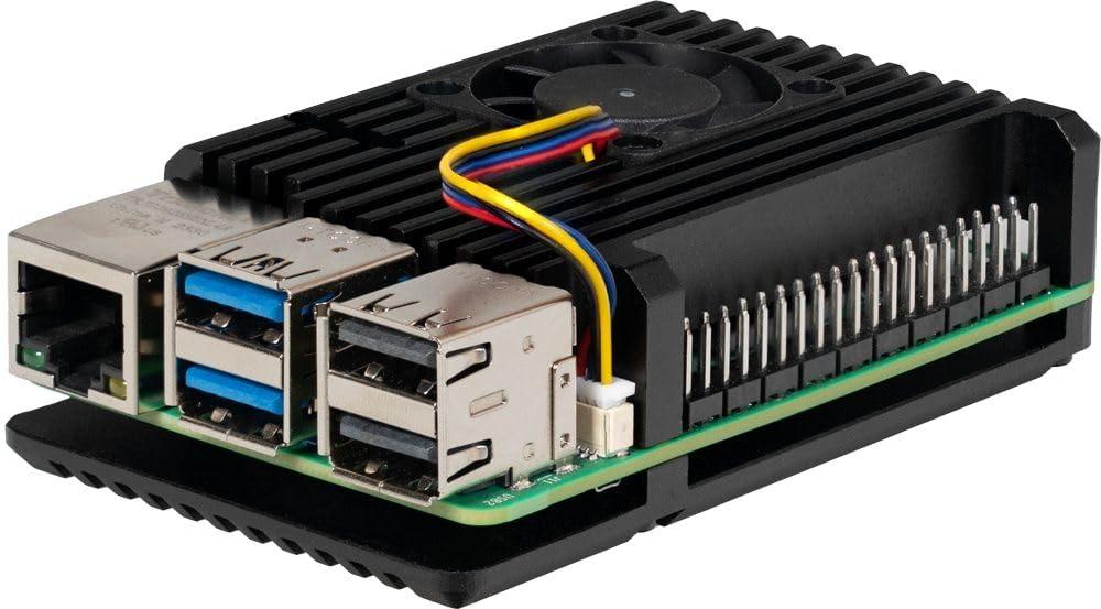 Joy-It Modèle du produit : Boîtier en aluminium pour Raspberry Pi 5 noir