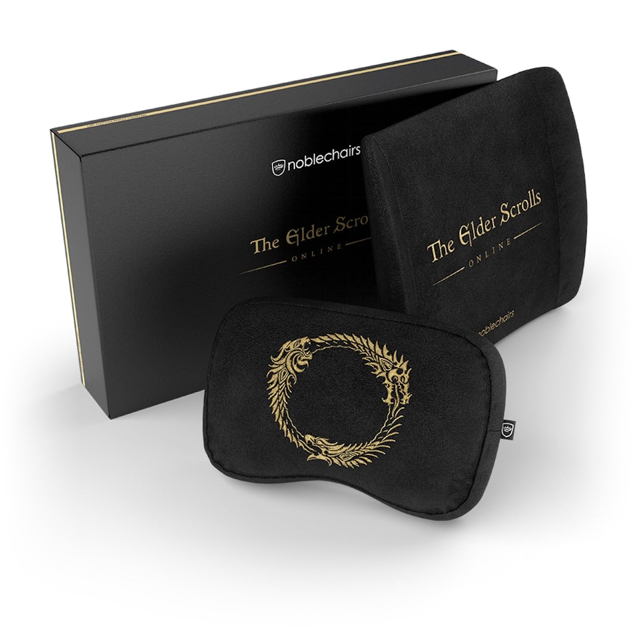 Noblechairs Pack de 2 Coussins pour fauteuil The Elder Scrolls Online Edition (Noir/Or)