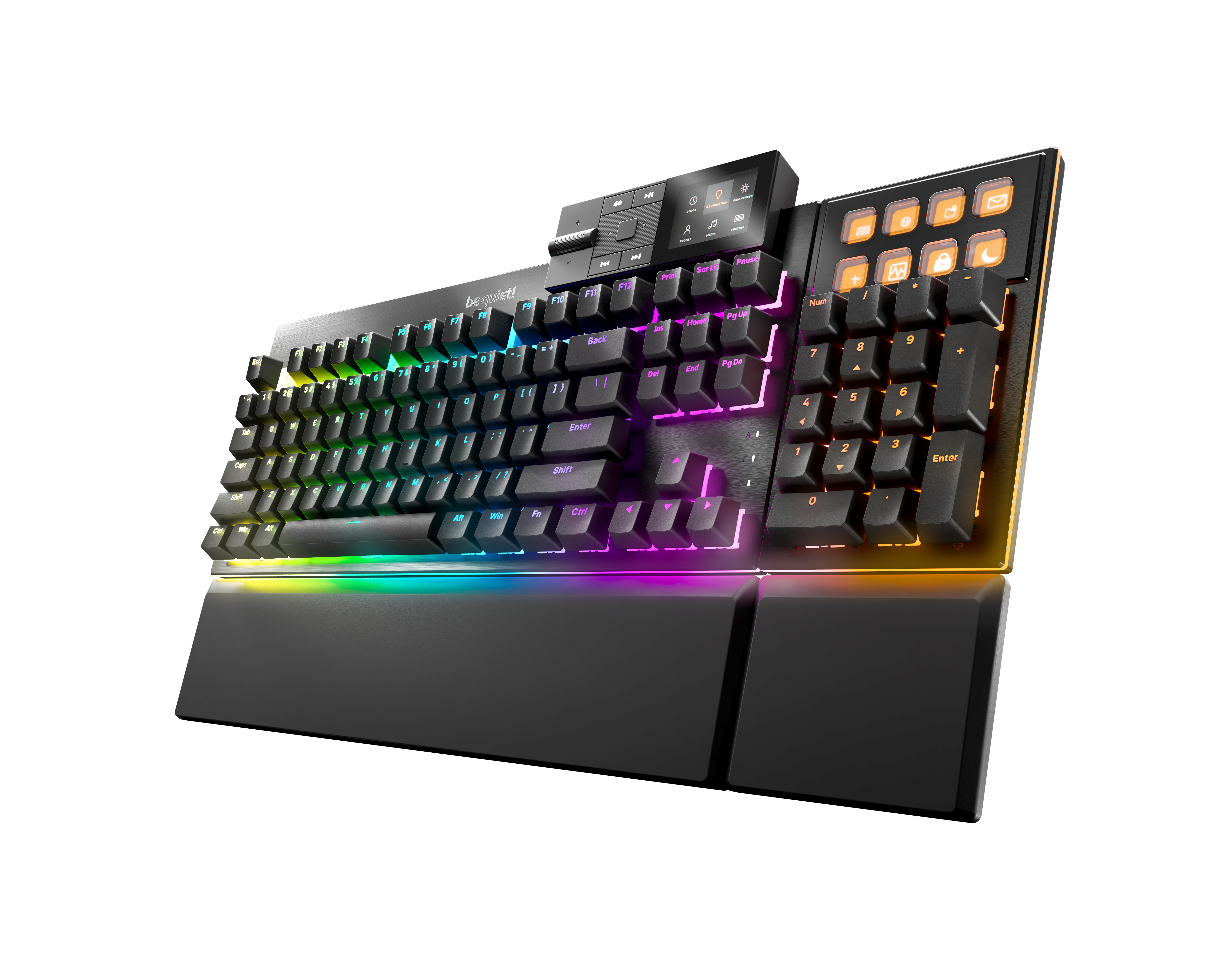 BEQUIET Teclado Dark Mount Silent Tactile mécanique Layout US rétroéclairé RGB