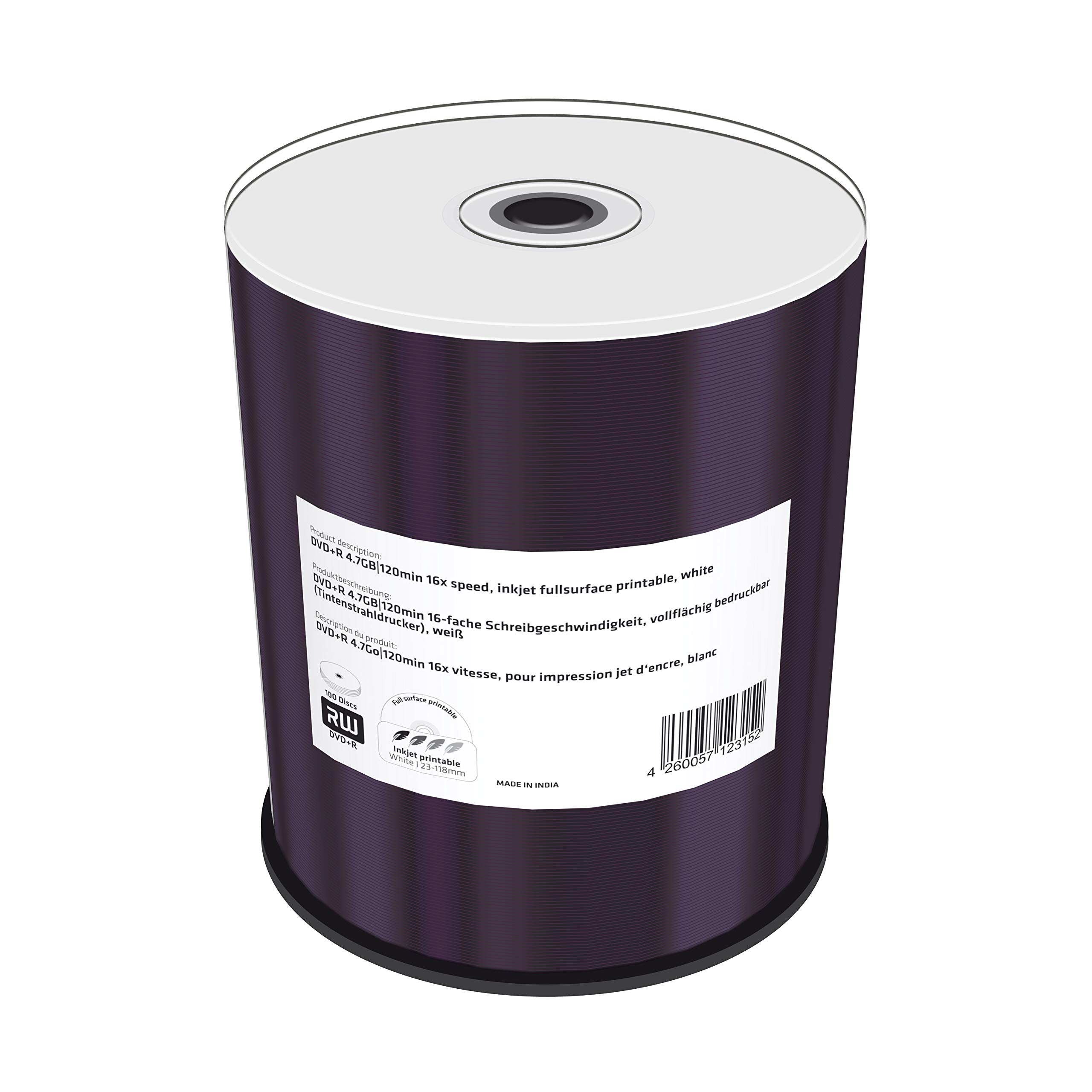 MediaRange DVD+R 4.7GB 100pcs Spindel 16x Inkjet Full Printa