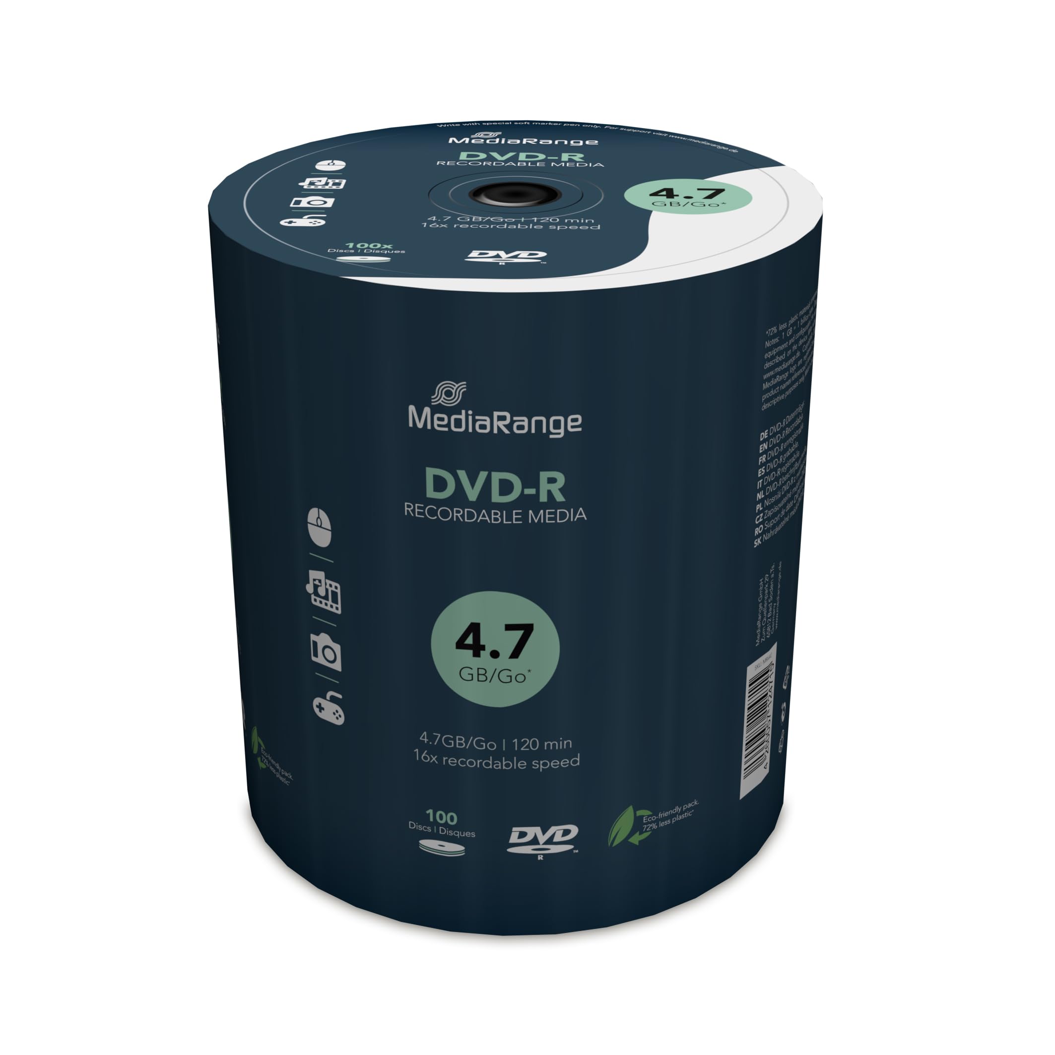 MediaRange DVD-R 4.7GB 100pcs Spindel 16x