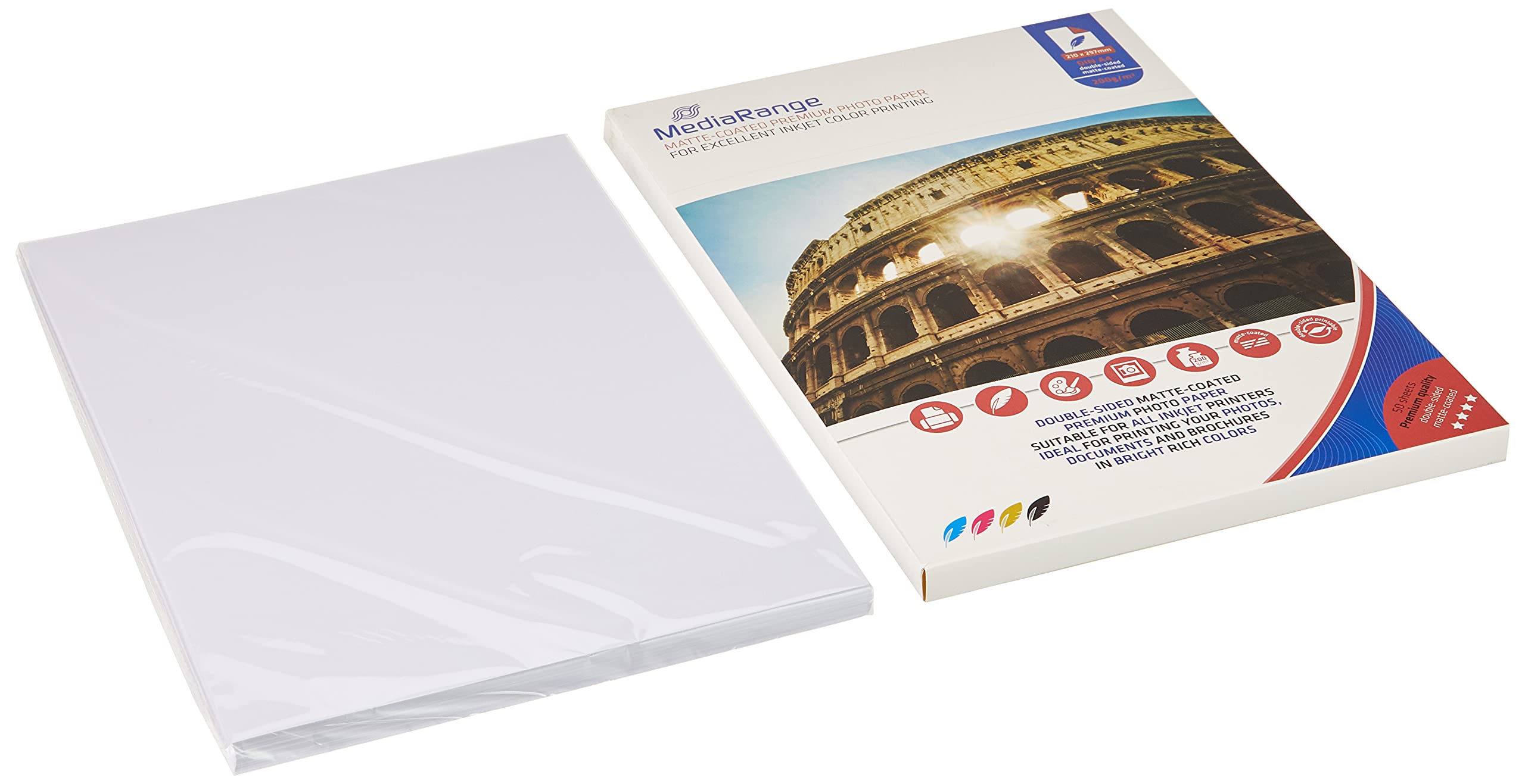 MediaRange Papier Inkjet matt beidseitig A4 200g 50 Blatt
