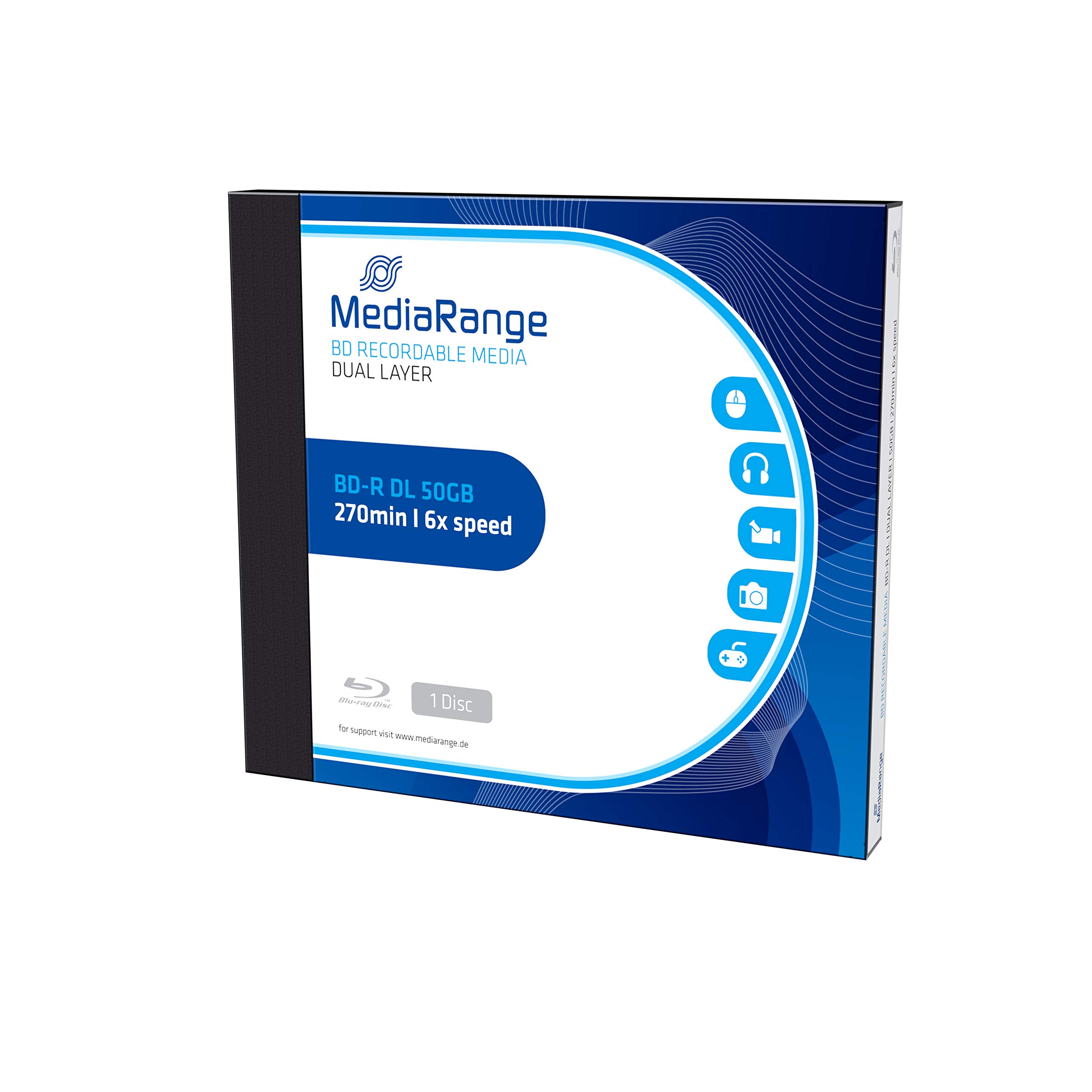 VERBATIM Blu-ray Disc Mediarange BD-R DL 50 Go 6x vitesse en jewelcase